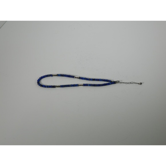 Jay King Mine Fines Lapis and Sterling Bead Necklace 925 HSN - Picture 6 of 8